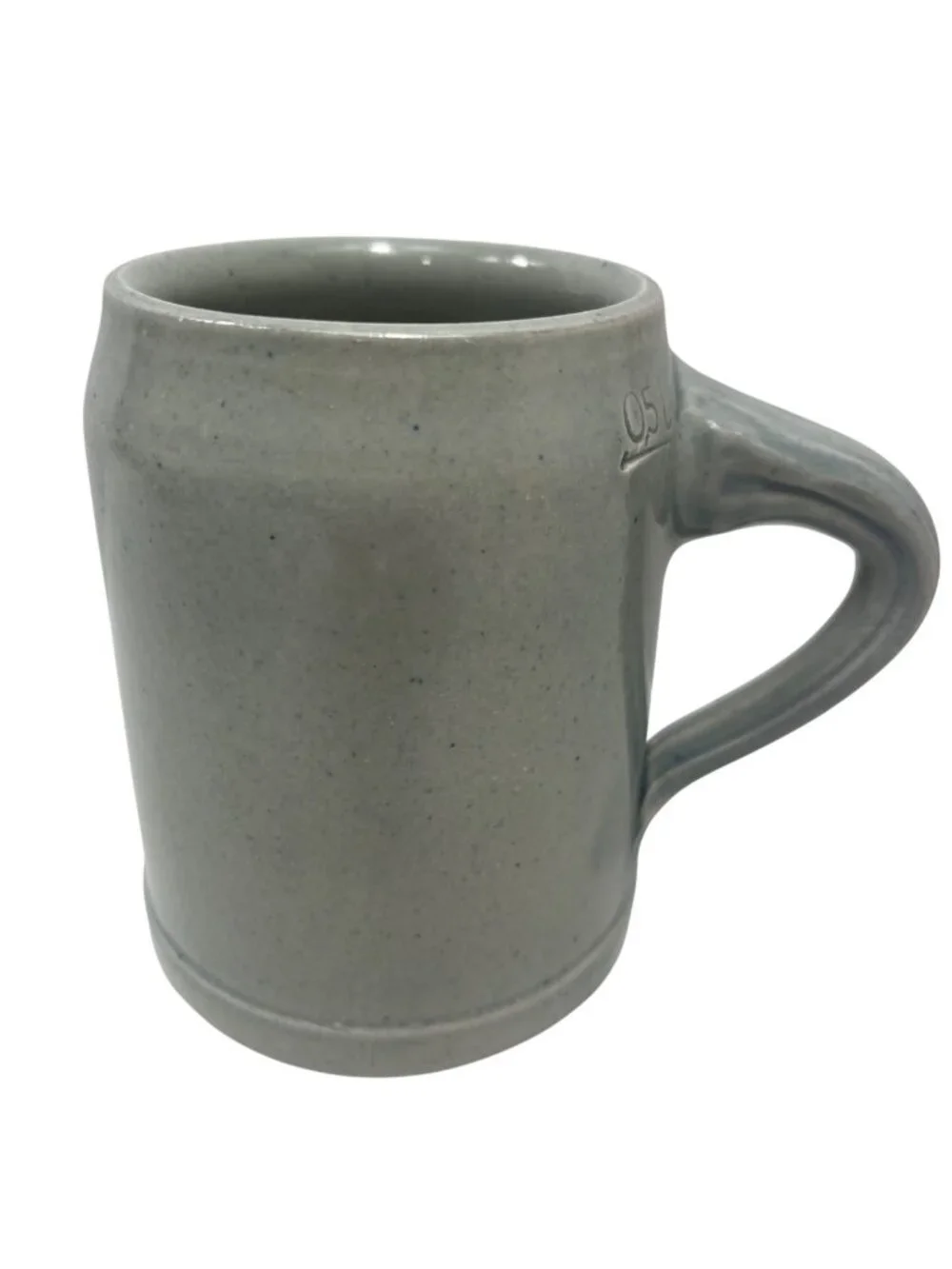 Vintage Löwenbräu Munich Beer Stein 0.5L Gray Ceramic With Blue Lion Logo 71c